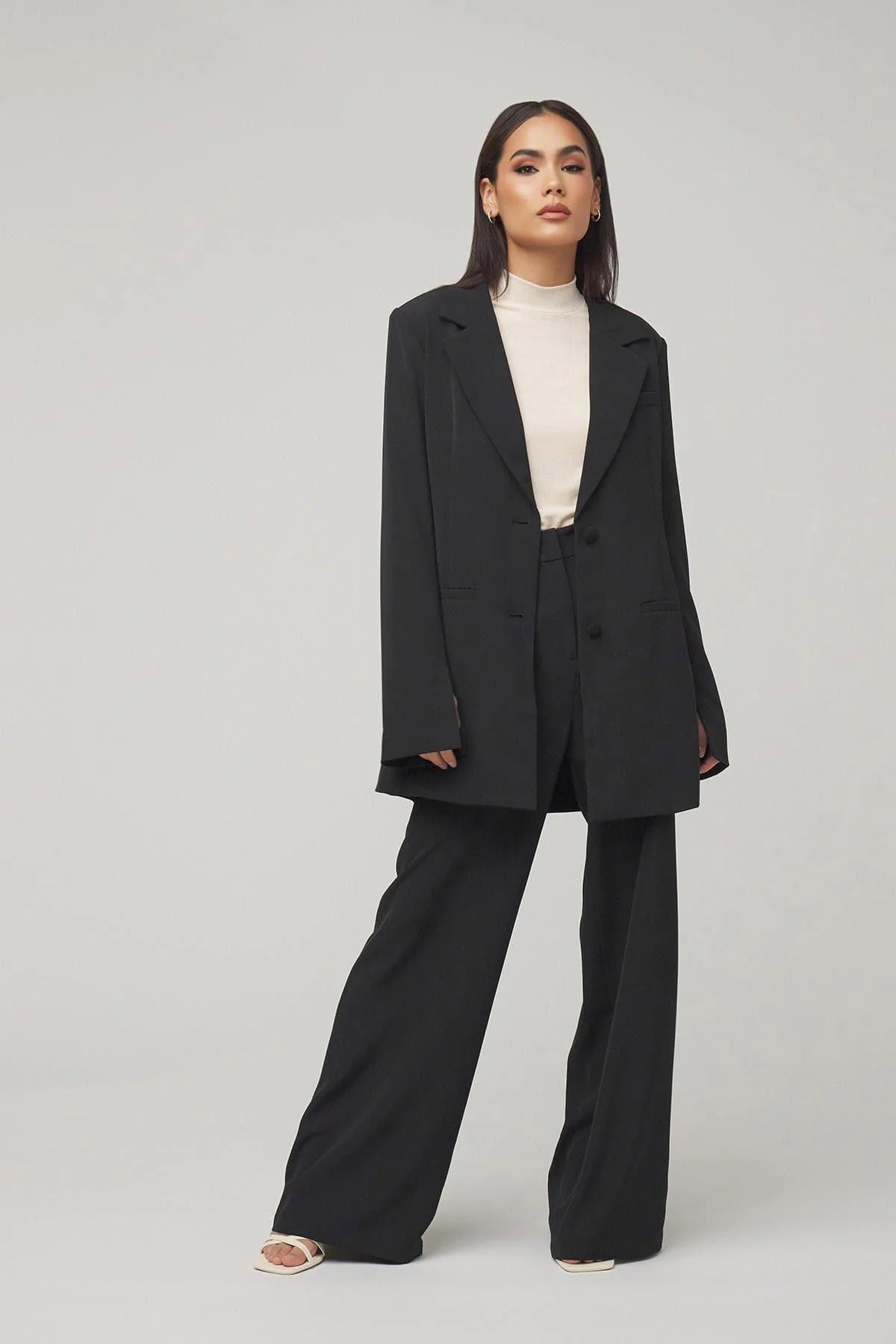 Carolina Tie Waist Blazer - Black - Image 3