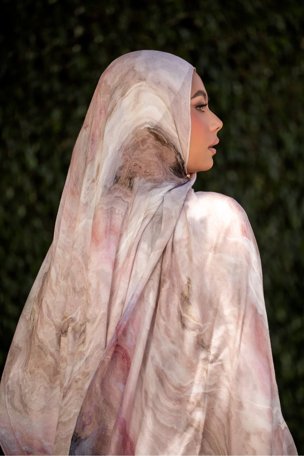 Coral Print Modal Hijab - Image 5
