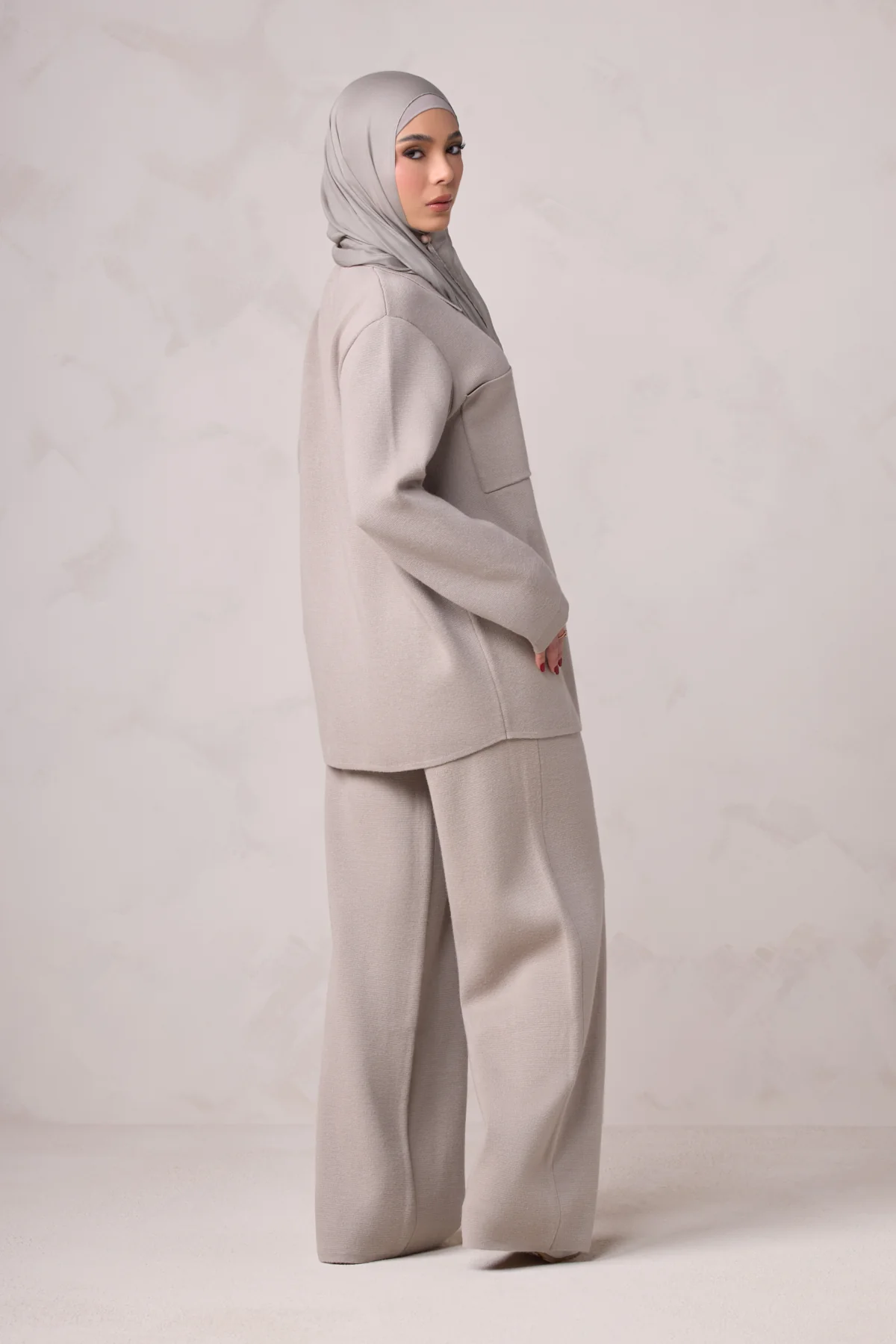 Hanan Knit Matching Set - Oatmeal - Image 10