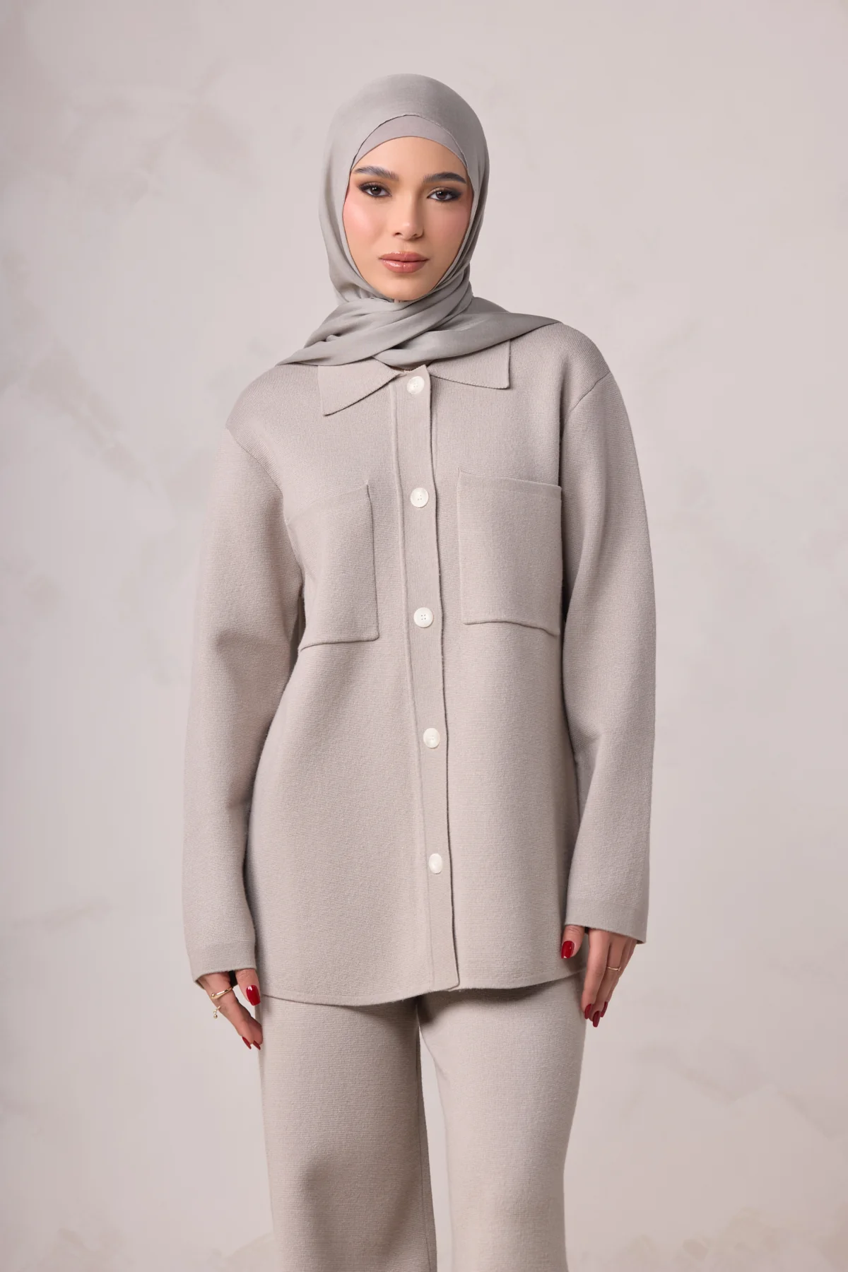 Hanan Knit Matching Set - Oatmeal - Image 5