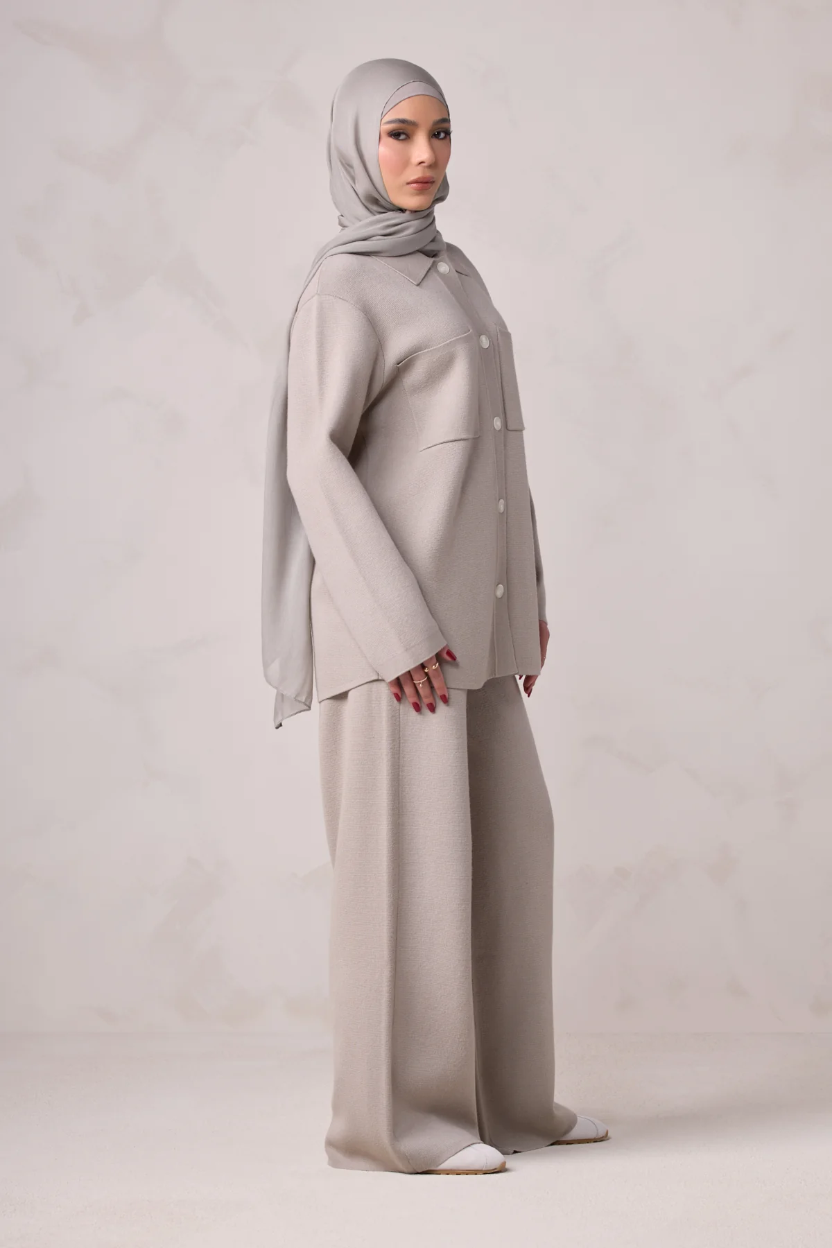 Hanan Knit Matching Set - Oatmeal - Image 8