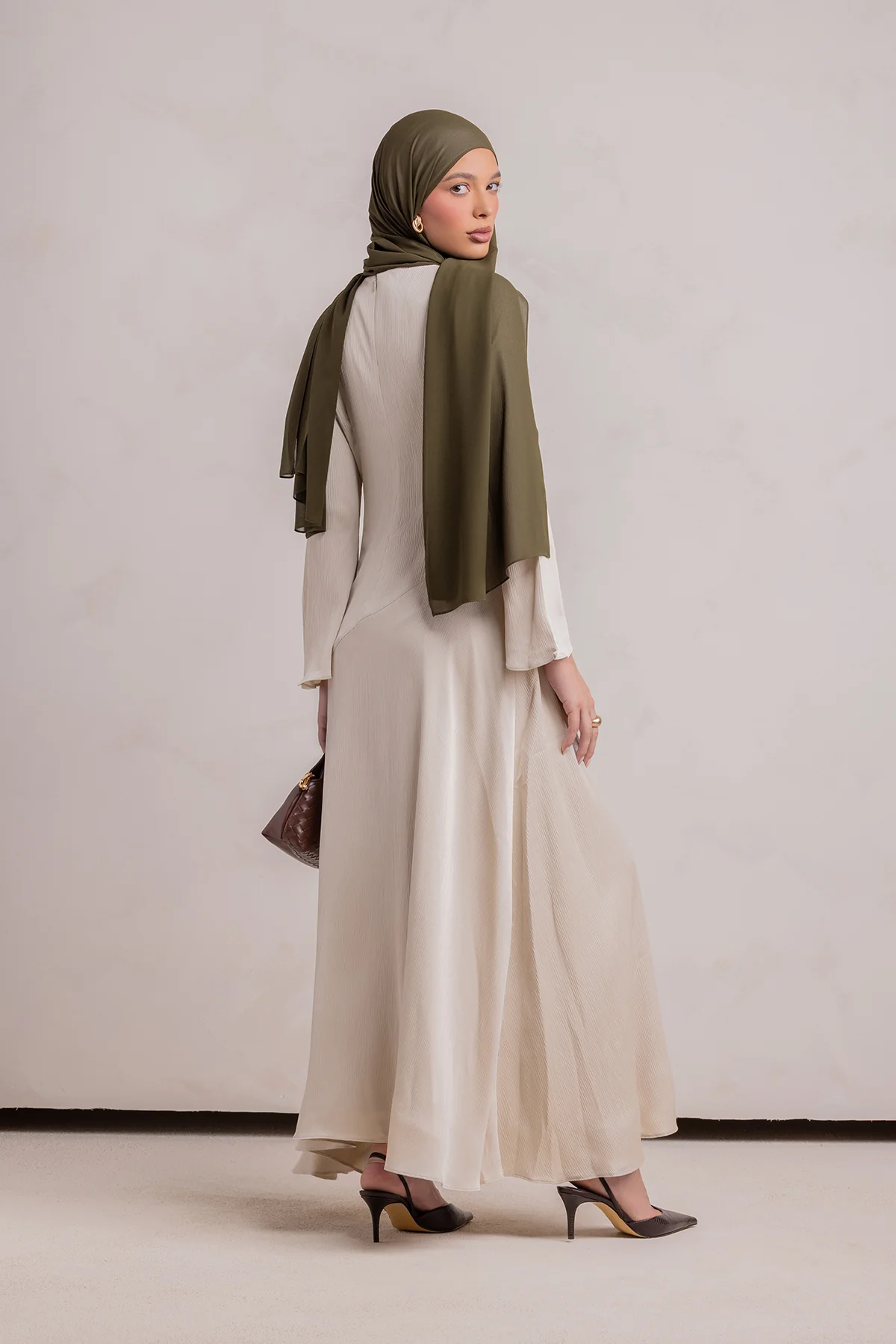 Irva Long Sleeve Maxi Dress-Sandstone - Image 9