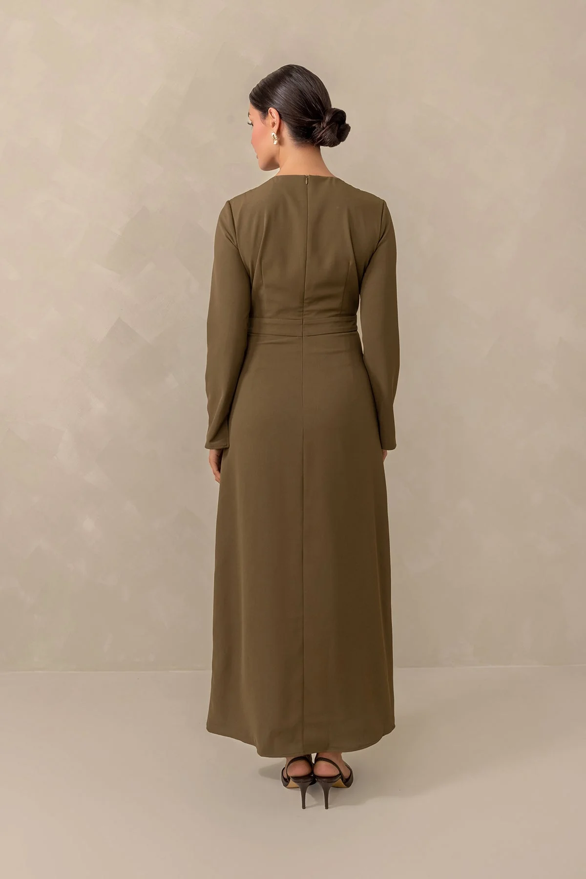 Love Me Always Long Sleeve Maxi Dress - Olive - Image 7