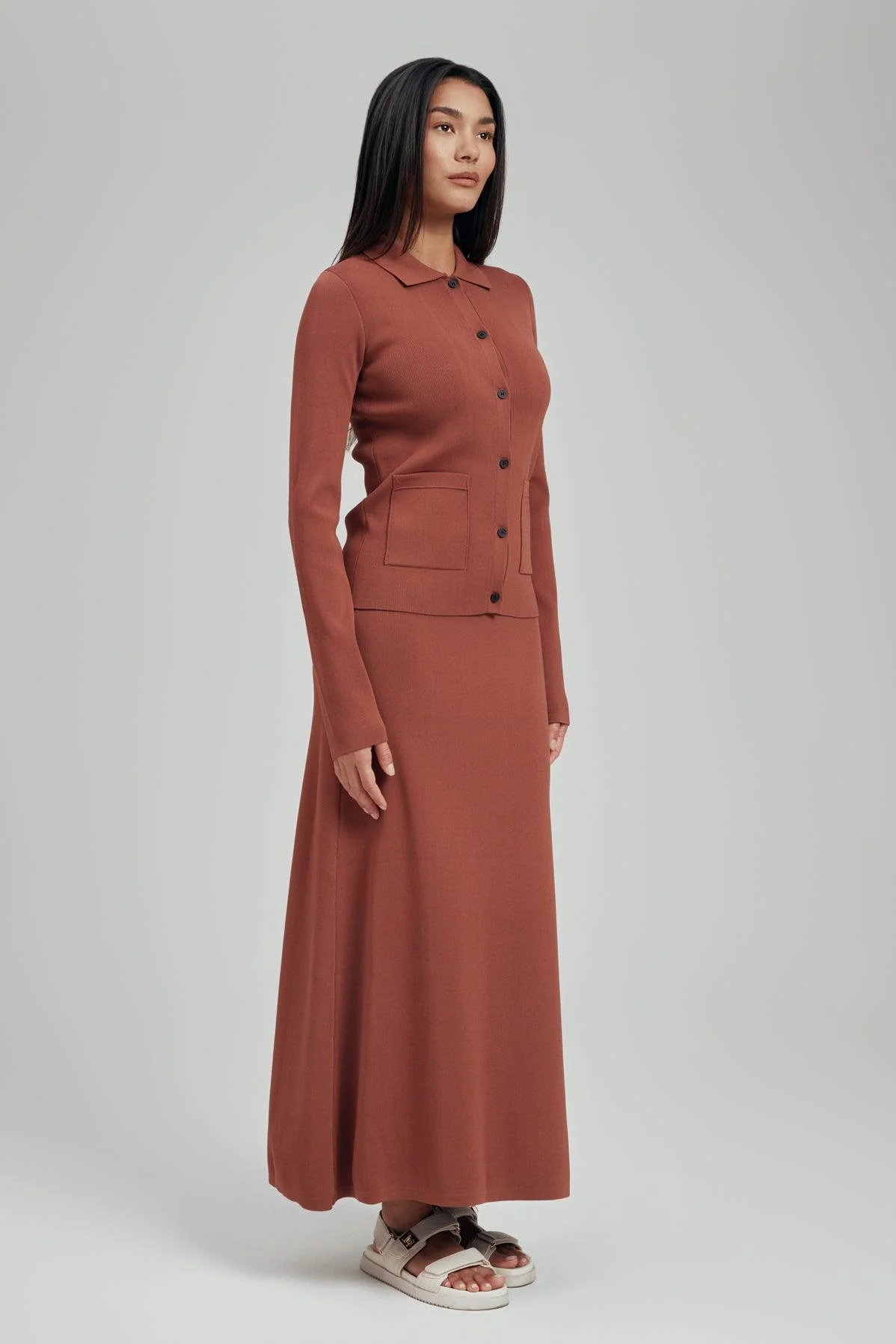 Raya Flat Knit Maxi Skirt - Image 6